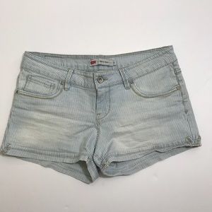 Levi’s Striped Shorty Short Jean Shorts Sz 9